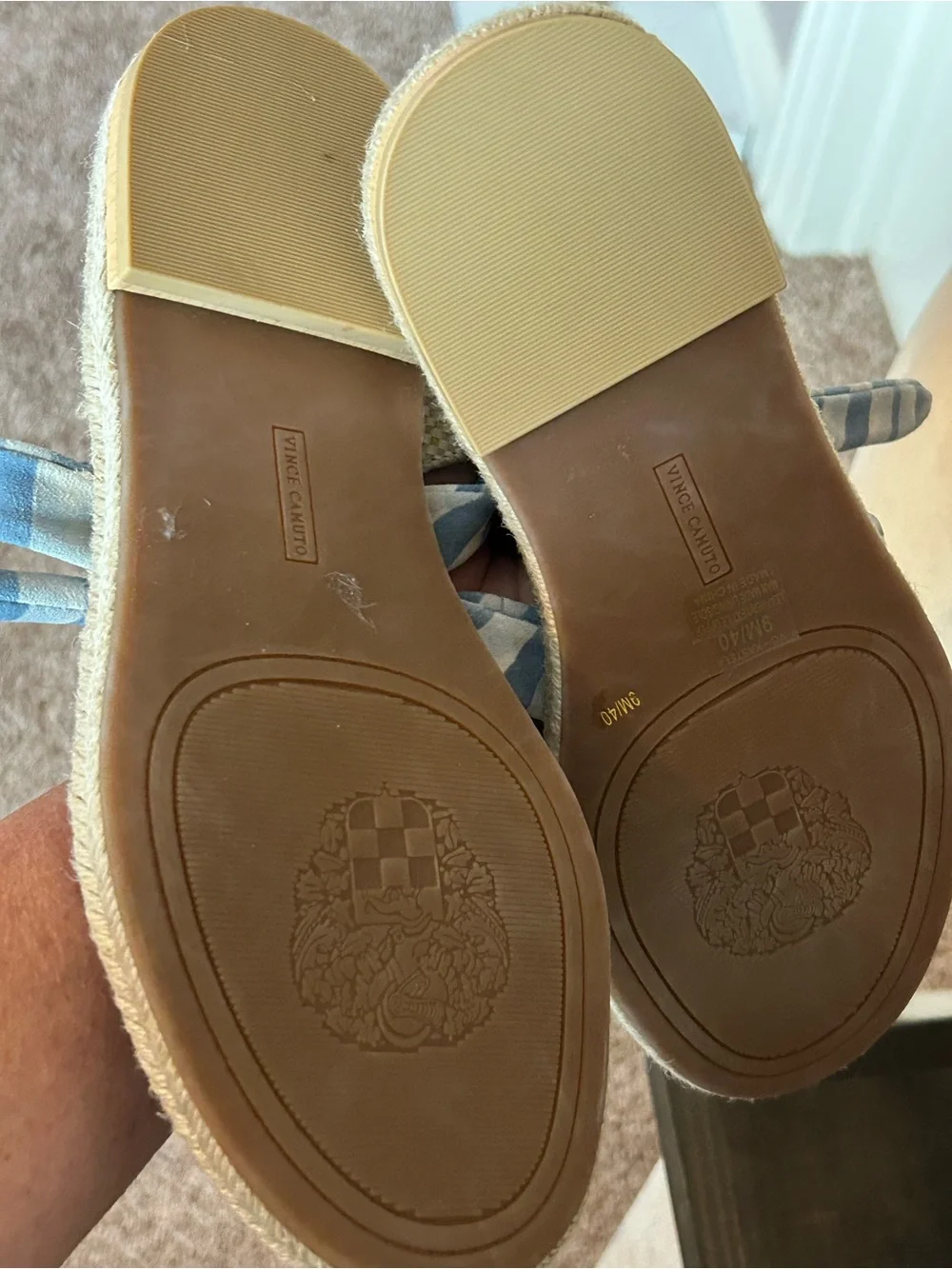 Vince Camuto leather Kastela  Espadrille Sandal(size 9)No Box